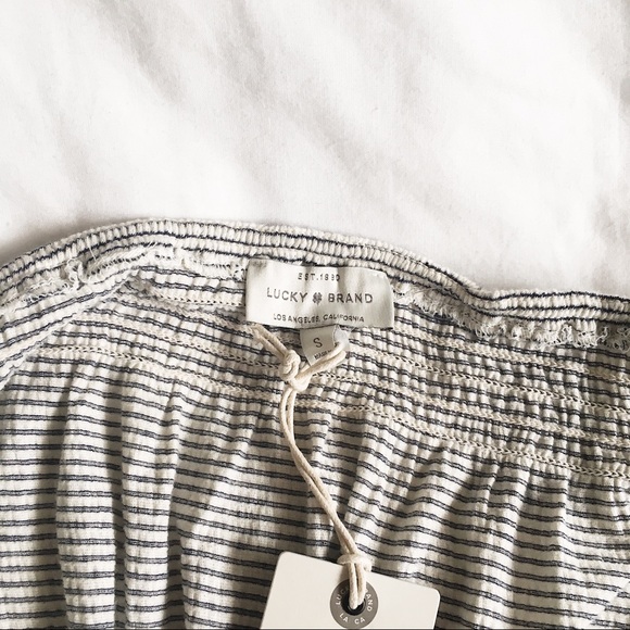 Lucky brand striped off the shoulder tie top - Picture 4 of 5